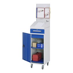 Rau Beistellschrank Stehpult 04, B450xT520xH1235/1345/1895mm, mobil