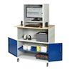 Rau Computer-Tisch 1022 mit Monitorgehäuse T550 mm, B1100xT790xH1890mm, mobil