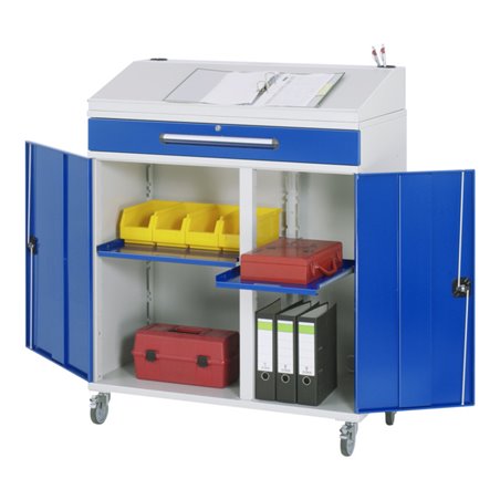 Rau Beistellschrank Stehpult 02T, B1100xT520xH1110/1220mm, mobil