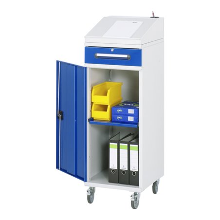 Rau Beistellschrank Stehpult 02, B450xT520xH1235/1345mm, mobil