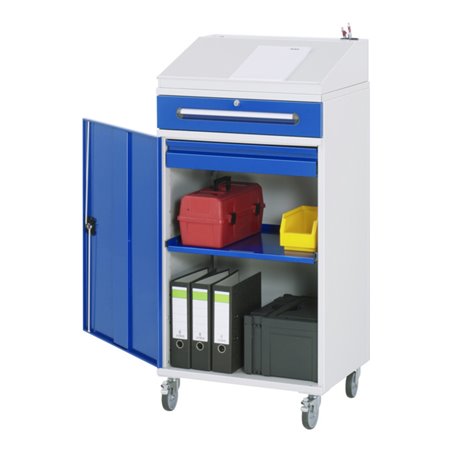 Rau Beistellschrank Stehpult 03, B650xT520xH1235/1345mm, mobil