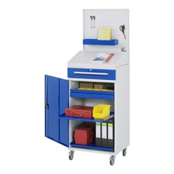 Rau Beistellschrank Stehpult 04, B650xT520xH1235/1345/1895mm, mobil