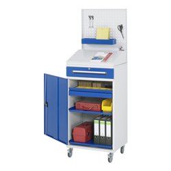 Rau Beistellschrank Stehpult 04, B650xT520xH1235/1345/1895mm, mobil
