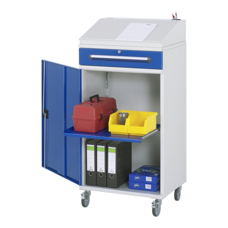 Rau Beistellschrank Stehpult 02, B650xT520xH1235/1345mm, mobil