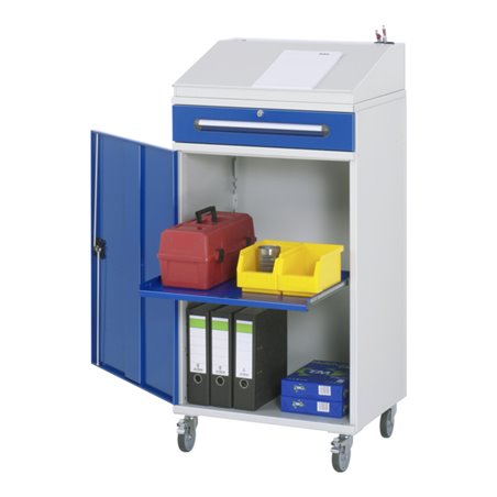 Rau Beistellschrank Stehpult 02, B650xT520xH1235/1345mm, mobil