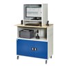 Rau Computer-Tisch 1023 mit Monitorgehäuse T550mm, B1100xT790xH1890mm, mobil