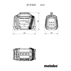 Metabo Akku-Kompressor AK 18 Multi (600794850), 18V x Li-Power / LiHD +
