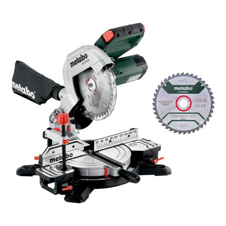 Metabo Kappsäge KS 216 M Set (610216900) mit 2. Hartmetall-Sägeblatt, im Karton