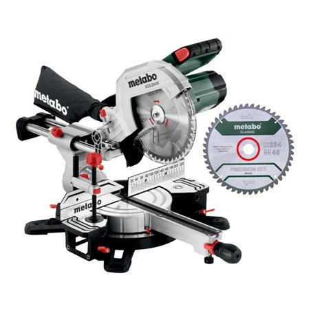 Metabo Kappsäge KGS 254 M Set (613254900) mit 2. Hartmetall-Sägeblatt , im Karton