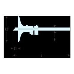 Facom Tiefenmaß 0 - 250 mm Klasse 1