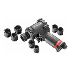 Facom Druckluft-Schlagschrauber + Stubby Steckschlüssel Set 9-teilig