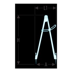Facom Spitzzirkel mit Stellbogen 250 mm