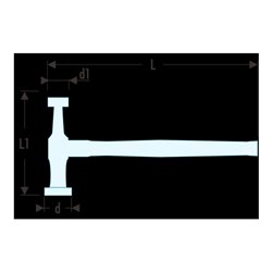 Facom Spann- und Schlichthammer 30 mm 35x35 mm