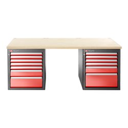 Facom JLS3 Werkbank 2,2m,nied, 13Schub, Holz