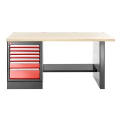 Facom JLS3 Werkbank 2,2m Holz 7 Schubladen Hoch