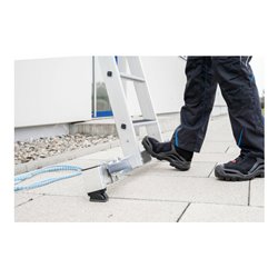 MUNK Stufen-Seilzugleiter 2-teilig mit nivello® Traverse 2x12 Stufen