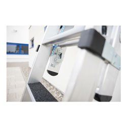 MUNK Stufen-Seilzugleiter 2-teilig mit nivello® Traverse 2x12 Stufen