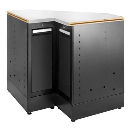 Facom JLS3 Eckunterschrank Edelstahlplatte schw