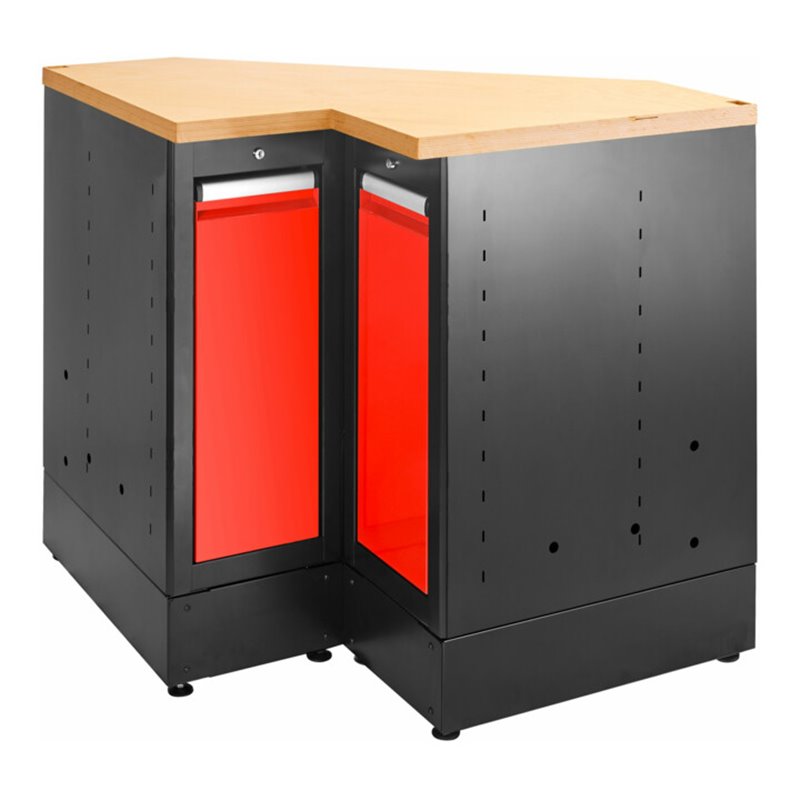 Facom JLS3 Eckunterschrank Holzplatte rot