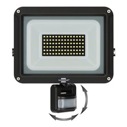 Brennenstuhl LED Strahler JARO 7060 P (LED Wandstrahler für außen IP65, 50W, 5800lm, 6500K, mit Bewegungsmelder und Dämmerungsse