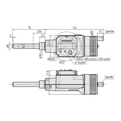 Mitutoyo Digitale Einbaumessschraube 0-50 mm, 0,001 mm, 18 mm Schaft