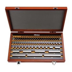 Mitutoyo Endmaßsatz, metrisch, Prüfzert., ISO 87 Endmaße, Klasse 1, Stahl