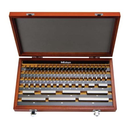 Mitutoyo Endmaßsatz, metrisch, Prüfzert., ISO 87 Endmaße, Klasse 1, Stahl