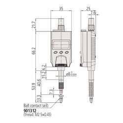 Mitutoyo Digitale Messuhr ID-N, IP66 12,7 mm, 0,001 mm