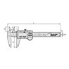 Mitutoyo Digital ABS AOS Messschieber 0-150mm, standard Tiefenmaß, ohne Datenausgang