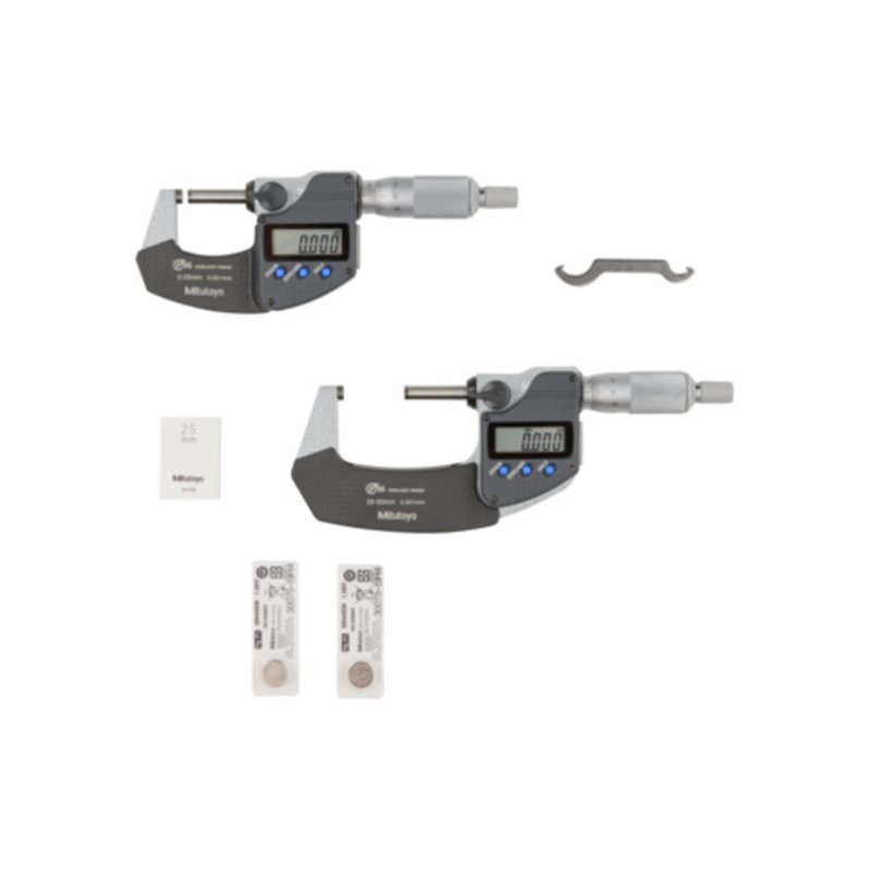 Mitutoyo Digitale Bügelmessschraube IP65 im Satz 0-50mm (2 Stk.)