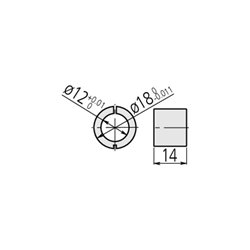 Mitutoyo Digitale Einbaumessschraube IP65 0-25mm, flach Spindel, 12/18mm ebener Schaft
