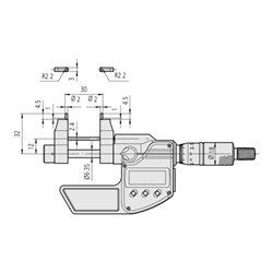 Mitutoyo Digitale Innen-Bügelmessschraube 5-30 mm