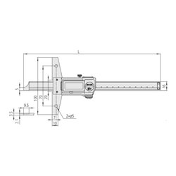 Mitutoyo Digital ABS Tiefenmessschieber IP67 0-150 mm,