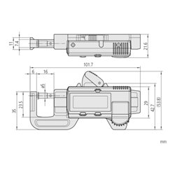 Mitutoyo ABS AOS Dickenmessgerät, Quick Mini 0-12 mm, Metrisch