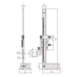 Mitutoyo Höhenmess- und Anreißgerät 0-200mm