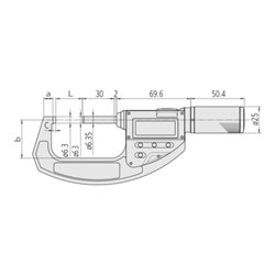 Mitutoyo Absolute Digitale Bügelmessschraube Quickmike, 0-30 mm