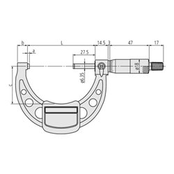 Mitutoyo Bügelmessschraube, einfache Ausführung 125-150 mm