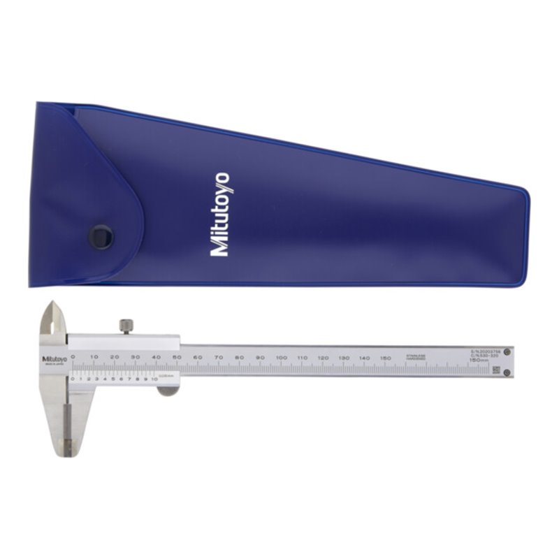 Mitutoyo Nonius Messschieber, HM-Außenmessflächen 0-150mm, 0,05mm, Metrisch