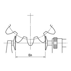 Mitutoyo Digitale Bügelmessschraube IP65 für Zahnweitenmessungen, 0-25 mm, Scheibe20 mm
