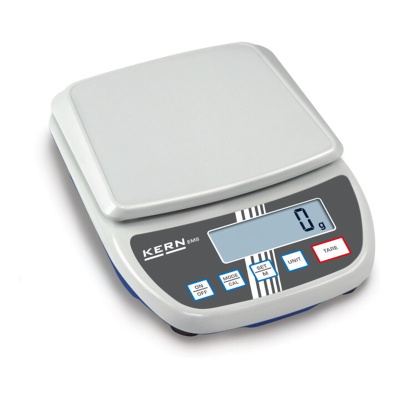 Kern Schulwaage EMS 12K0.1+C kalibriert, Wägebereich 12000 g, Ablesbarkeit 0,1 g