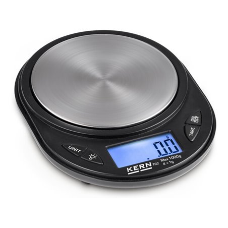 Kern Taschenwaage TGC 1K-3S05, Wägebereich 1000 g, Ablesbarkeit 1 g