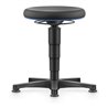 bimos Allround Hocker mit Gleiter, PU schwarz, Sitzhöhe 450-650 mm, Farbring blau