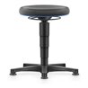 bimos Allround Hocker mit Gleiter, Supertec schwarz, Sitzh.450-650 mm, Farbring blau