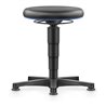 bimos Allround Hocker mit Gleiter, Kunstleder schwarz, Sitzh.450-650 mm, Farbring blau