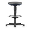 bimos Allround Hocker mit Gleiter und Fußring, Kunstleder schwarz, Sitzhöhe 560-830 mm
