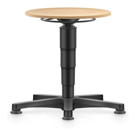 bimos Allround Hocker mit Gleiter, Holz, Sitzhöhe 450-650 mm