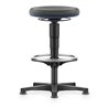 bimos Allround Hocker mit Gleiter und Fußring, Supertec schwarz, Sitzhöhe 560-830 mm