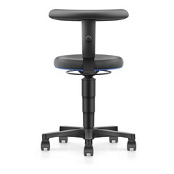 bimos Allround Hocker mit Rollen, Supertec schwarz, Sitzh.450-650 mm, Flex-Stütze