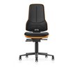 bimos Arbeitsstuhl Neon XXL bis 180 kg mit Rollen, Stoffpolster, Flexband orange, Sitz 470-640 mm