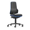 bimos Arbeitsstuhl Neon XXL bis 180 kg mit Rollen, Supertec, Flexband blau, Sitz 470-640 mm